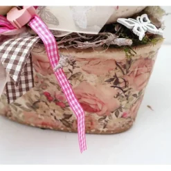 Tischgesteck Tischdeko romantisch  mit Rose