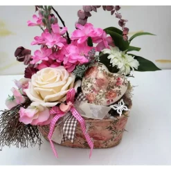 Tischgesteck Tischdeko romantisch  mit Rose