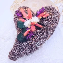 Tischgesteck Trockenblumen | Deko Trockenblumen | Geschenk Geburtstag | Gesteck mit Trockenblumen | Herz | Mitbringsel