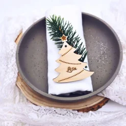 Tischkarten aus Holz | Namensschilder Weihnachten |  Geschenkanhänger | Deko Weihnachtsfeier | Tischkarte