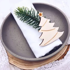 Tischkarten aus Holz | Namensschilder Weihnachten |  Geschenkanhänger | Deko Weihnachtsfeier | Tischkarte