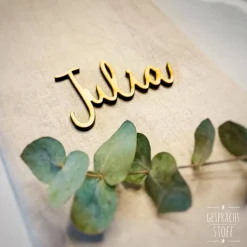 Tischkarten aus Holz Hochzeit  / Schriftzug Name / Gastnamen / Namenskarten / Gastgeschenke / Lasercut