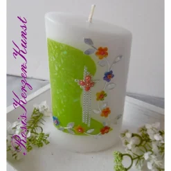 Tischkerze * Gastgeschenk-Kerze * Patenkerze * Kommunion * Konfirmation * Taufe * Geburt *