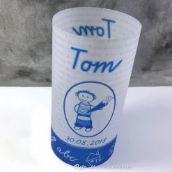 Tischlicht Lichthülle Einschulung Junge – Deko zum Schulanfang