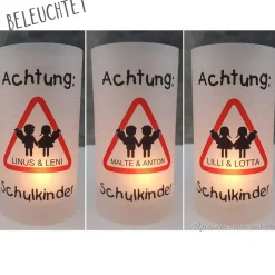 Tischlicht Lichthülle Einschulung Schulanfang 