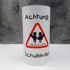 Tischlicht Lichthülle Einschulung Schulanfang 