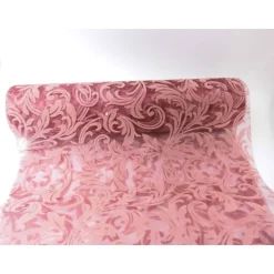 Tischläufer - Tischband weinrot 29 cm breit - Meterware - Ausbrenneroptik  zum basteln Dekorieren - Rubinhochzeit 10 Met