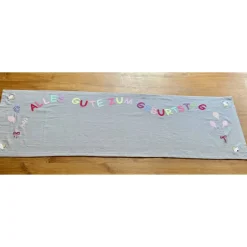 Tischläufer ALLES GUTE.., geburtstag, deko, party, kindergeburtstag, mädchen, personalisierbar, luftballons, 45 x 140