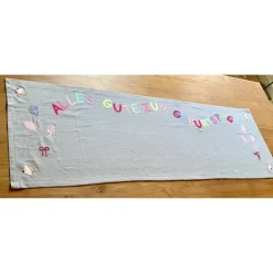 Tischläufer ALLES GUTE.., geburtstag, deko, party, kindergeburtstag, mädchen, personalisierbar, luftballons, 45 x 140