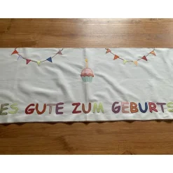 Tischläufer ALLES GUTE.., geburtstag, deko, party, kindergeburtstag, personalisierbar, luftballons, 4