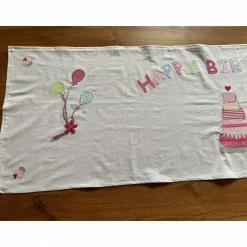 Tischläufer Geburtstagskind Geburtstag Geburtstagsdekoration Torte Blumen Frühling Baumwolle 45 x 140