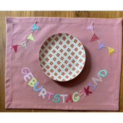 Tischset, Geburtstagskind, Mädchen, Tischläufer, Geburtstagstisch, Geburtstag, benäht,  45 x 35cm