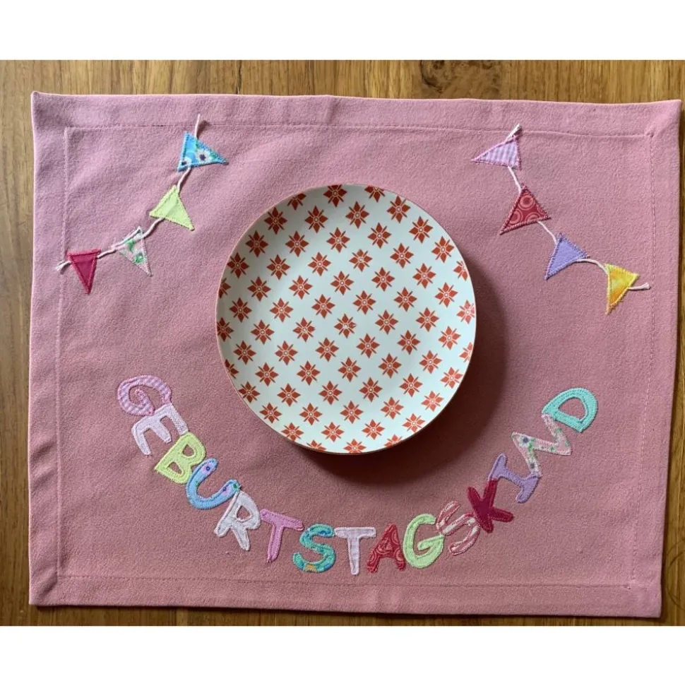 Tischset, Geburtstagskind, Mädchen, Tischläufer, Geburtstagstisch, Geburtstag, benäht,  45 x 35cm