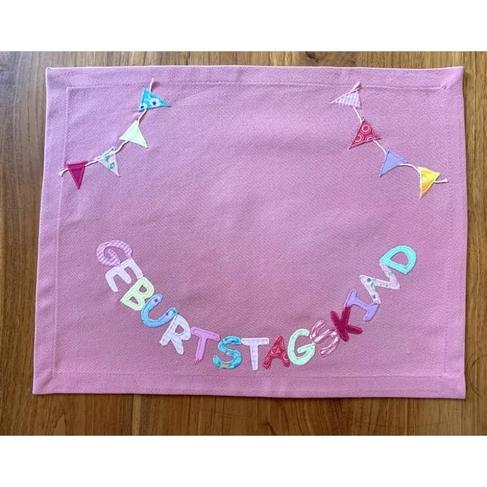Tischset, Geburtstagskind, Mädchen, Tischläufer, Geburtstagstisch, Geburtstag, benäht,  45 x 35cm