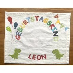 Tischset GEBURTSTAGSKIND, Tischdecke, Geburtstag, Dinos, Tischläufer, Geburtstagsdeko, Luftballons, Girlande,