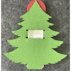 Toller Filztannenbaum verziert, Gutschein, Ticket, Geldgeschenk, ca 16 x 14 cm