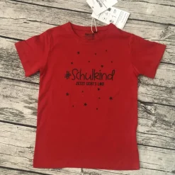 Tolles T-shirt gr.116/122 Einschulung Schulkind in rot