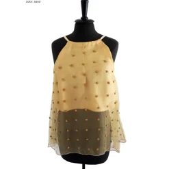 TOP und ROCK mit Perlen bestickt transparent