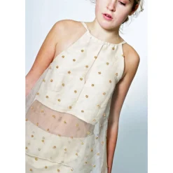 TOP und ROCK mit Perlen bestickt transparent