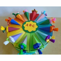 Torte Einschulung Schulanfang Geldgeschenk Junge O.Mädchen Schachteltorte Papiertorte Schule Gastgeschenk Schulstart