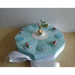 Torte Geldgeschenk  Taufe Geburt Junge Schachteltorte  Papiertorte  Geschenkidee