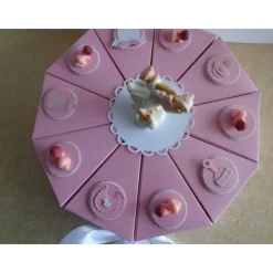 Torte Geldgeschenk  Taufe Geburt Mädchen Schachteltorte  Papiertorte  Geschenkidee
