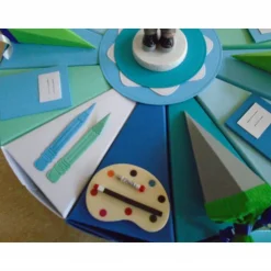 Torte zur Einschulung Schulanfang Geldgeschenk Junge Schachteltorte Papiertorte Verpackung 1.Schultag Schule