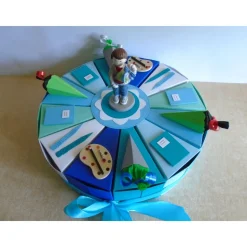 Torte zur Einschulung Schulanfang Geldgeschenk Junge Schachteltorte Papiertorte Verpackung 1. Schultag Schule