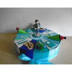 Torte zur Einschulung Schulanfang Geldgeschenk Junge Schachteltorte Papiertorte Verpackung 1. Schultag Schule