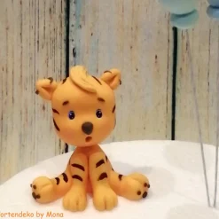 Tortenaufleger Fondant Geburtstag Tortendeko Taufdeko Tiger Baby