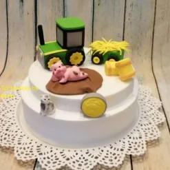 Tortenaufleger Fondant Geburtstag Tortendeko Bauernhof Hühner Schweine