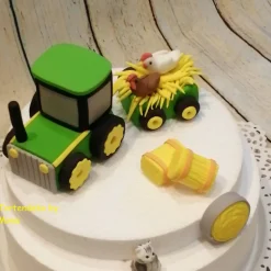 Tortenaufleger Fondant Geburtstag Tortendeko Bauernhof Hühner Schweine