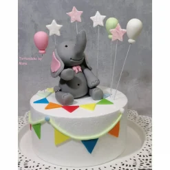 Tortenaufleger Fondant Geburtstag Tortendeko Elefanten Mädchen  Ella