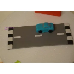 Tortenaufleger Fondant Geburtstag Tortendeko Auto Fondantfigur Tortenfigur Zahl Junge Strasse Rennautos