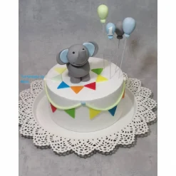 Tortenaufleger Fondant Geburtstag Tortendeko Elefant Malu