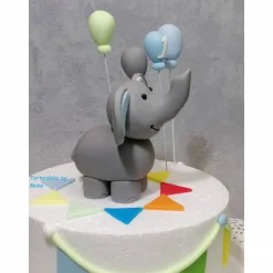 Tortenaufleger Fondant Geburtstag Tortendeko Elefant Malu