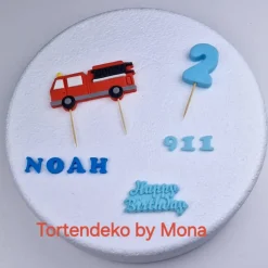 Tortenaufleger Fondant Geburtstag Tortendeko Feuerwehr  911