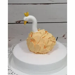 Tortenaufleger Fondant Geburtstag Tortendeko Schwan mit Krone