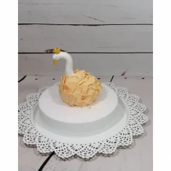 Tortenaufleger Fondant Geburtstag Tortendeko Schwan mit Krone