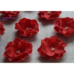 Tortenaufleger Fondant Geburtstag Rosen Blumen  Hochzeit Tischdeko Tortendeko Fondantblumen Tortentopper