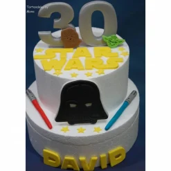 Tortenaufleger Fondant Geburtstag Tortendeko Star Wars  Yoda Lichtschwerter