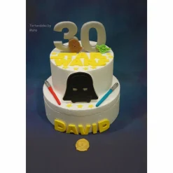 Tortenaufleger Fondant Geburtstag Tortendeko Star Wars  Yoda Lichtschwerter