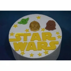 Tortenaufleger Fondant Geburtstag Tortendeko Star Wars  Yoda Lichtschwerter