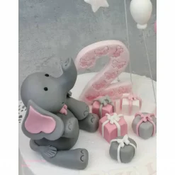 Tortenaufleger Fondant Geburtstag Tortendeko Elefanten Mädchen Luna