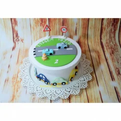 Tortenaufleger Fondant Geburtstag Tortendeko Auto Set für Jungs
