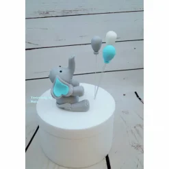 Tortenaufleger Fondant ,Geburtstag Tortendeko Elefant Ballon Taufe