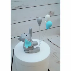 Tortenaufleger Fondant ,Geburtstag Tortendeko Elefant Ballon Taufe