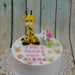 Tortenaufleger Fondant Geburtstag Tortendeko Giraffe Gerda zur Taufe