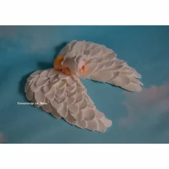 Tortenaufleger Fondant Geburtstag Tortendeko  Taufe Engelflügel mit Baby