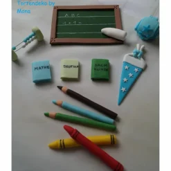 Tortenaufleger Fondant Geburtstag Tortendeko Einschulung Schulanfang